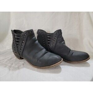 Womens Black/Dark Gray Booties Size 10